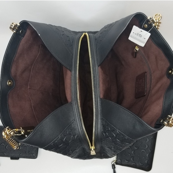 ✅️ COACH SET Matching Designer Bag Wallet Signature NWT - Picture 7 of 13